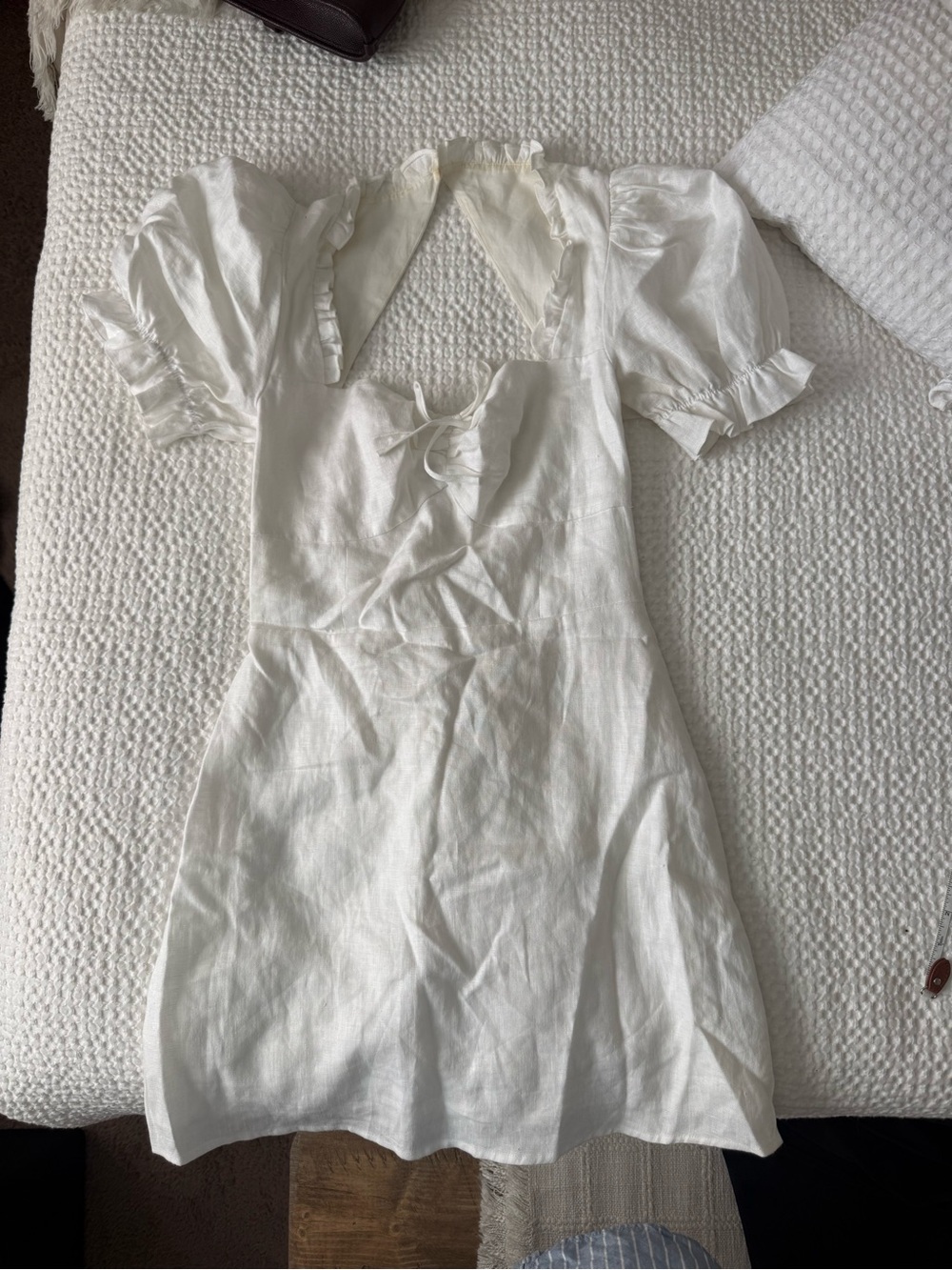 Reformation Easton Linen Mini Dress